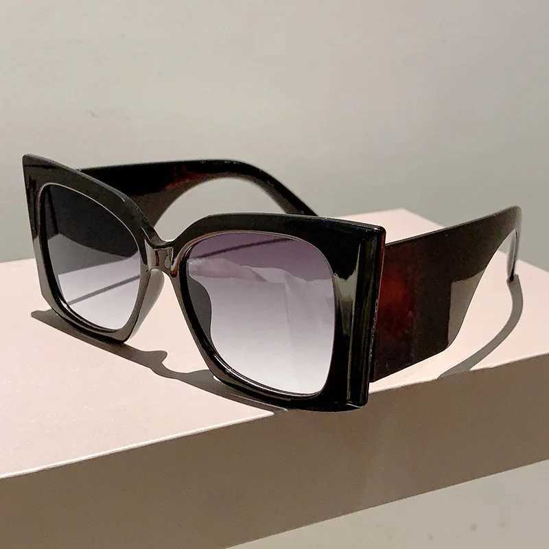 Big Frame Cat Eye Butterfly Sunglasses Women Vintage Trendy Sun Glasses Punk Oversized Luxury Brand Designer Sexy Wide Leg Shade Z250411