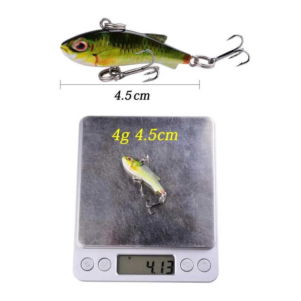 1pcs 42mm /4.2g VIB Fishing Lure All Layer 3D Eyes Wobbler Artificial Hard Plastic Baits Carp Pesca Crankbait Fishing Tackle Z250411