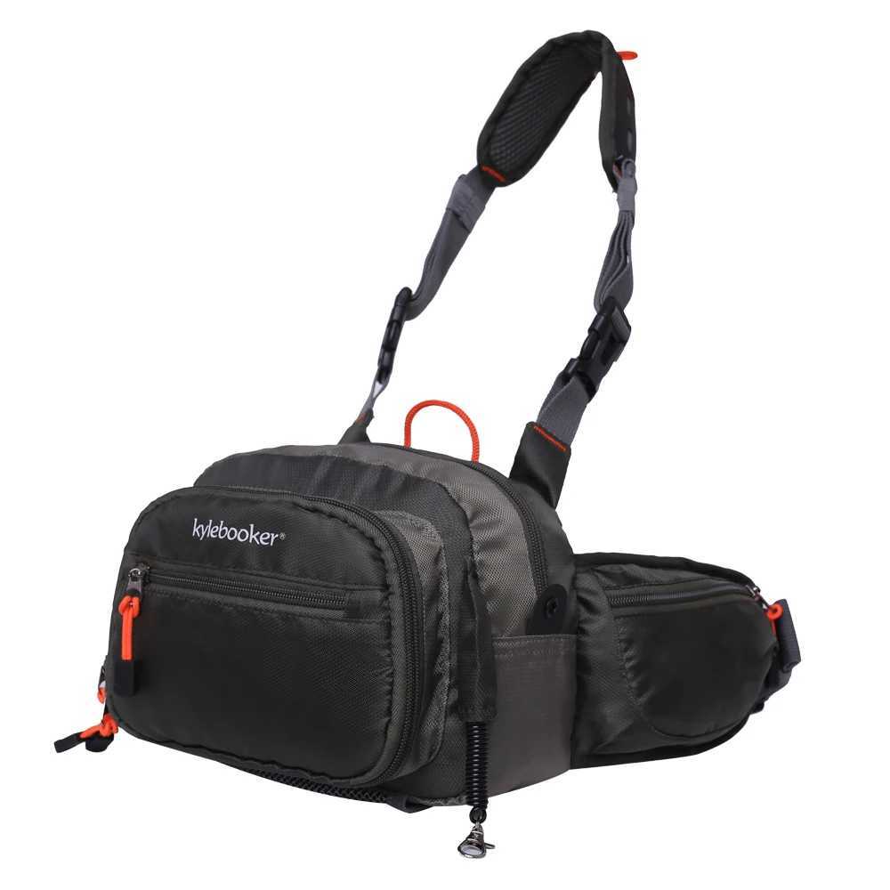 Kylebooker Fly Fishing Chest Pack Tackle Storage Hip Bag River Fishing Waist Pouch Z250411