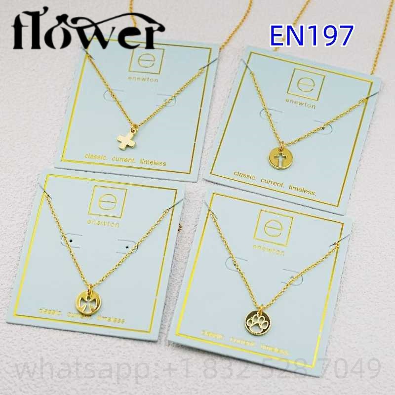 1:1 Brand E-newton Brand Pendant Necklaces Pearl Beaded Jewelry Gold Chain Elegance Female Collar As Christmas Gift
