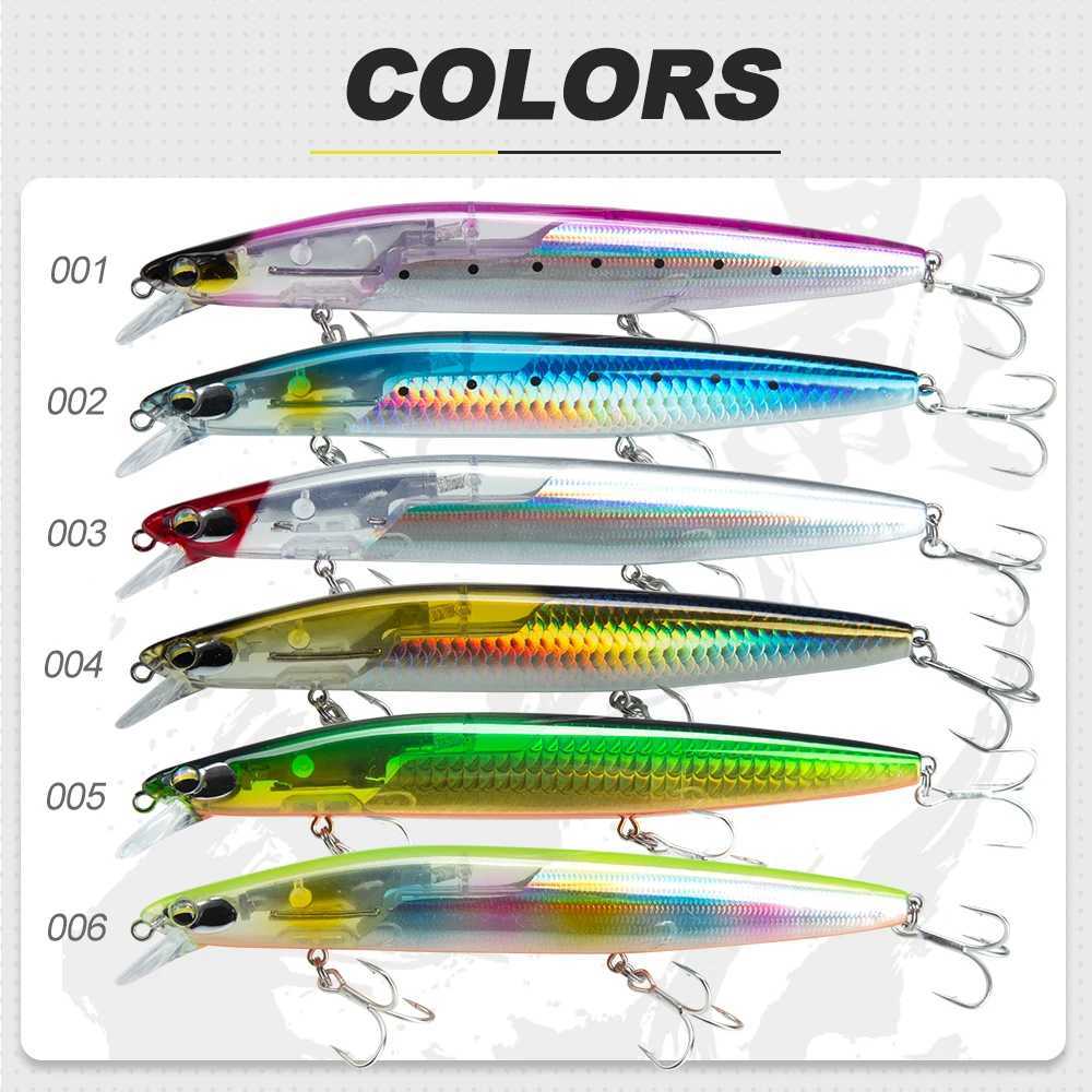 D1 Floating Minnow Fishing Lure 120mm20g/145mm27g Flash Flake Wobbler Silent Assassin Hard Bait Z250411