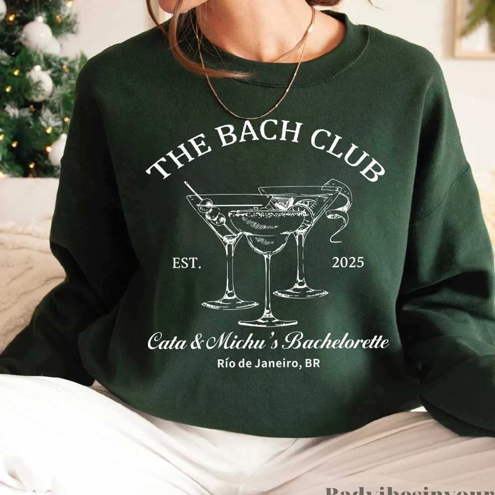 POD customization Location And Name Custom Bachelor Party Sweatshirt The Bach Club Bachelorette Print Comfort Sweatshirt Daily Trendy StreetwearT25111