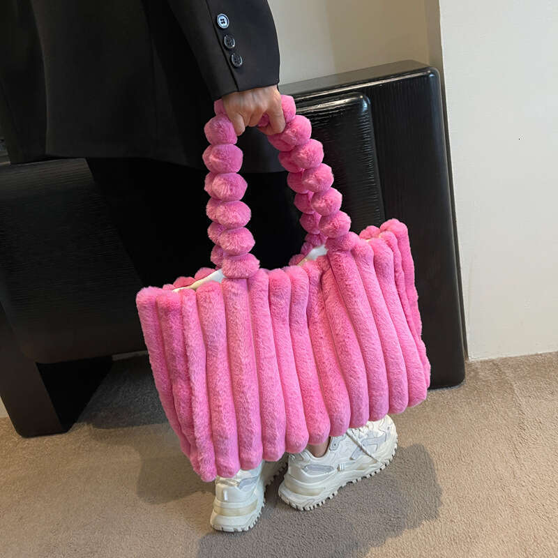 for Women Large Capacity 2025 New Autumn Winter Versatile Shoulder High-end Fluffy Commuter Tote Bag
