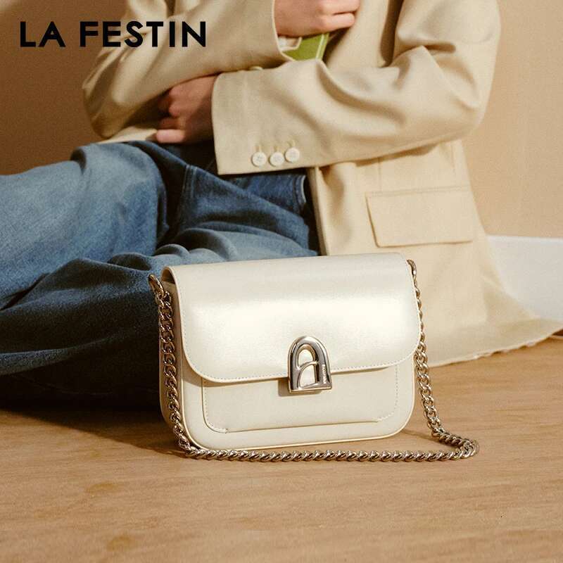 LA FESTIN Original New Handbag 2024 Women's Bag Shoulder Chain Leather Crossbody Bag A-E Door Series