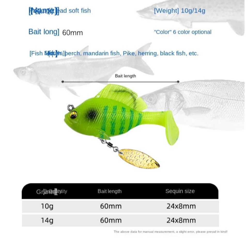 Dark Sleeper Fishing Lures For Perch Soft Plastic Bait Artificial Jig Swimbait Pike Bass Shad Trout Silicone Lure Sea Wobblers Z250411