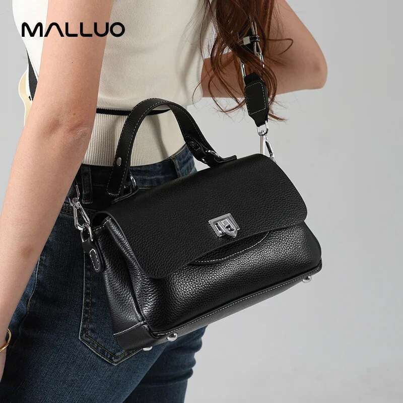 Designer Bag 2024 New Women's Genuine Leather Handbag Head Layer Cowhide Multi Compartment Pocket Crossbody Stylish Shoulder Bag