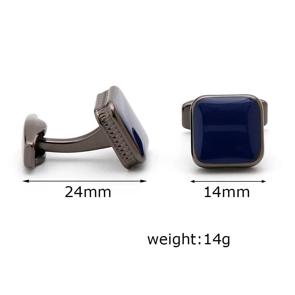 Square high-end oil droplet enamel cufflinks fashionable and simple mens business date party French shirt boutique accessoriesT250412