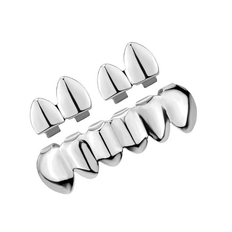 Adjustable size hip-hop grill suitable for teeth gloss oral grill suitable for hip-hop enthusiasts to comfortably fit the top and bottom W250412