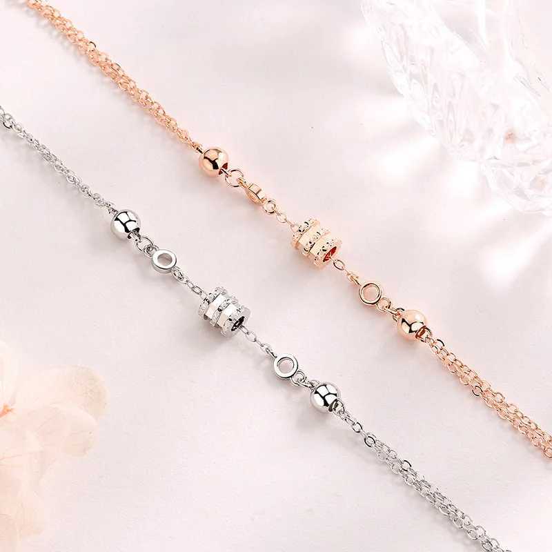 New 925 Sterling Silver High Quality Bead Romance Bracelet Chain For Woman Engagement Party Wedding JewelryC250411