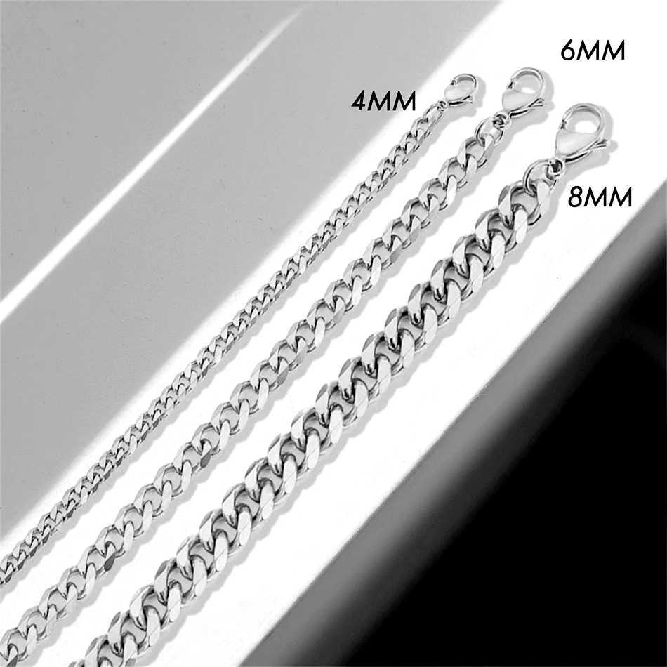 gold color Cuba chain charm bracelets for women Stainless steel link chain Lobster clasp snap button jewelry drop shippingC250411