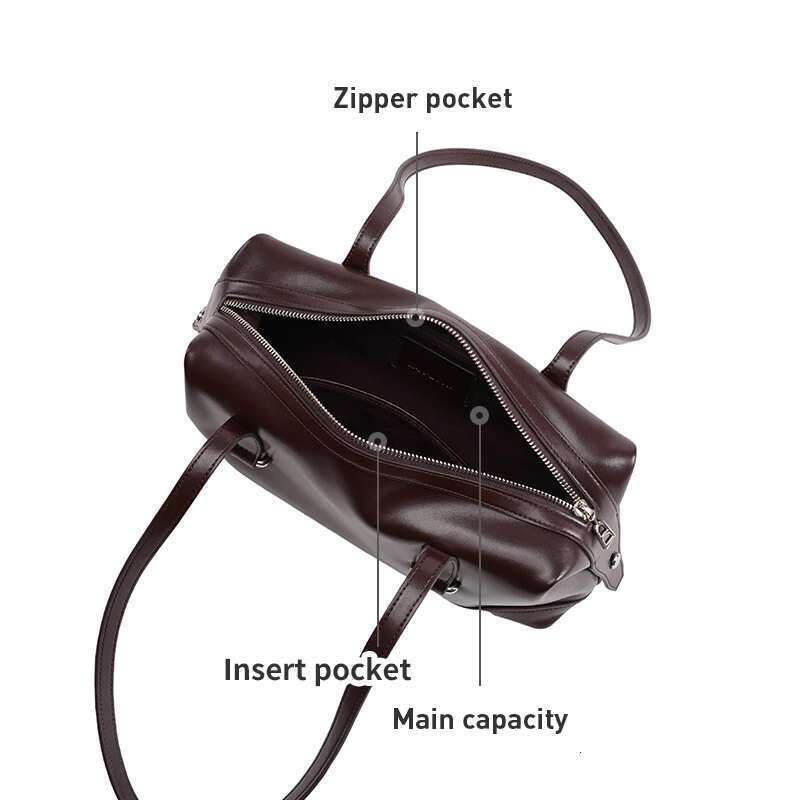 LA FESTIN Original Shoulder Leather Handbags Women Trend Boston Bowg Fashion Designer Crossbody Lady Bag