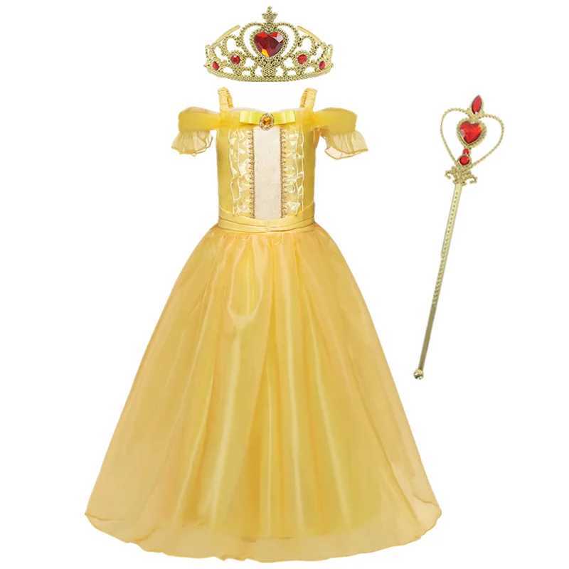 Disney Girl Princess Dress 2023 Girl Encanto Role Playing Princess Elsa Dress Childrens Birthday Party Halloween Carnival Party Fancy DressXJ250411