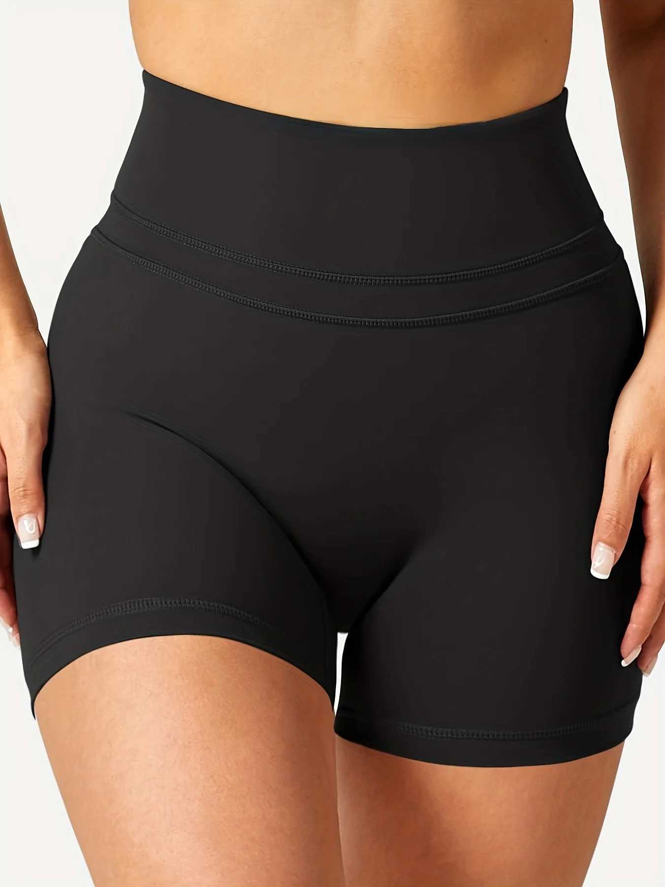 Womens sports shorts high waisted running Scrunch gym yoga cycling shorts womens sportswear Y250412