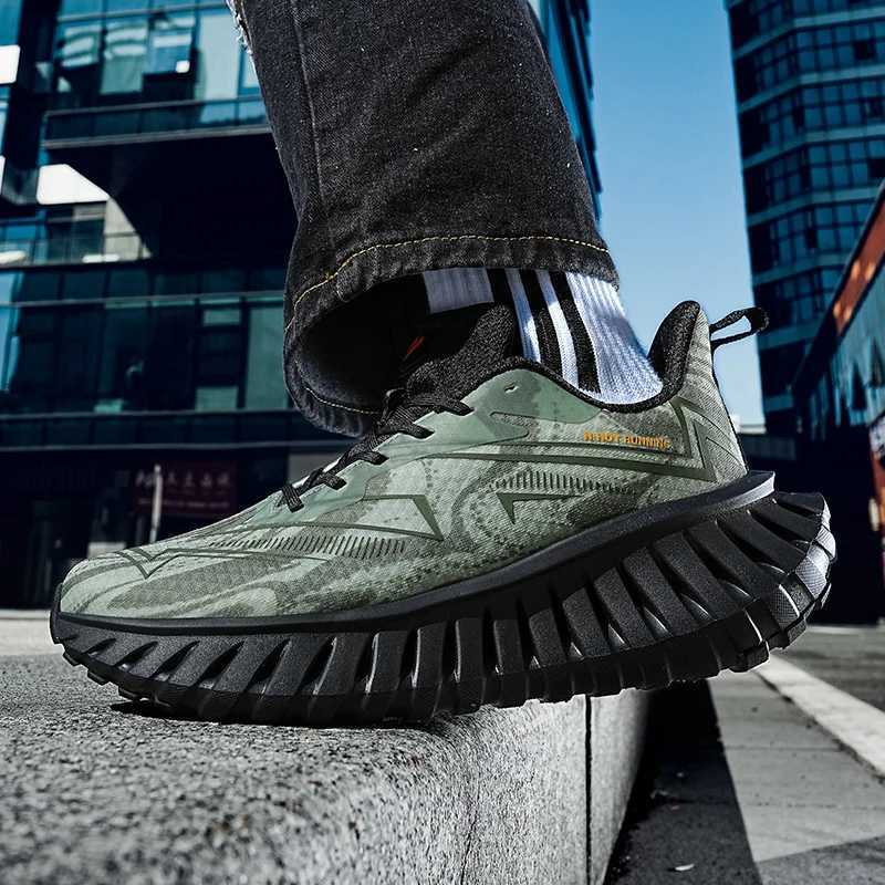 High-quality Mens Running Shoes Soft Cfy Road Jogging Light Cushioning Sneakers Men Versatile Outdoor Non-slip Training Shoes Z250411