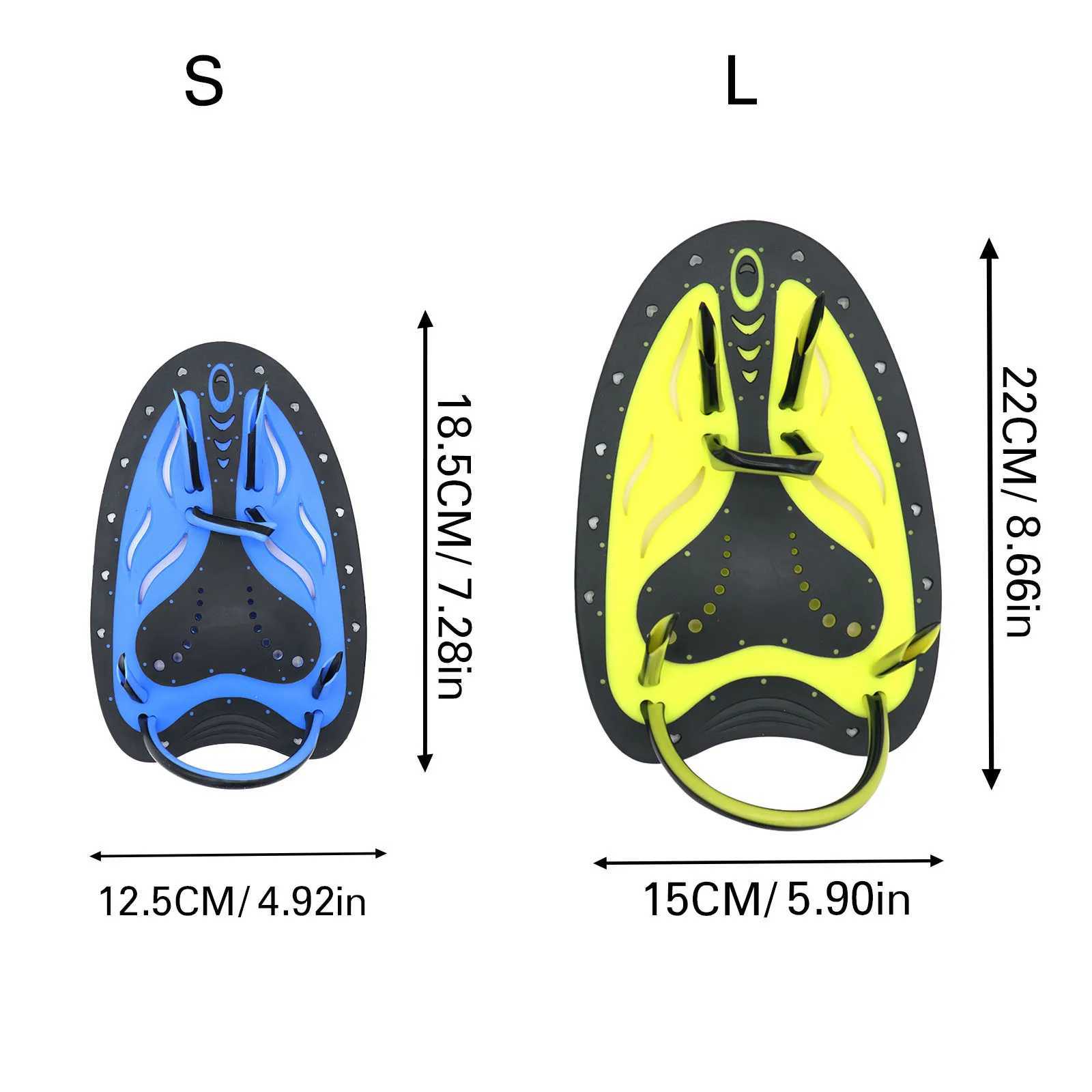 1 pair of swimming paddles power hand paddles swimming training tools with adjustable male and female swimming hand paddlesY250412