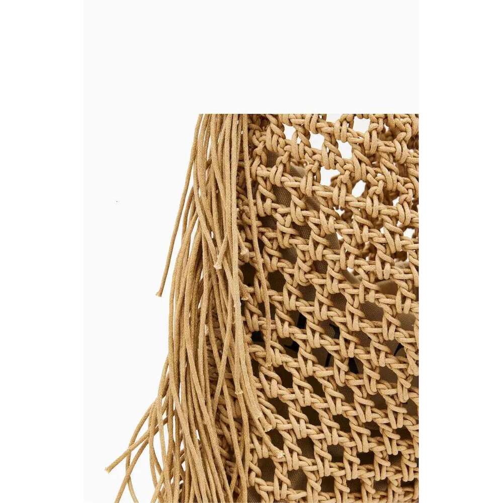 Bohemian Beach Bags For Women Designer Handbags Purses 2025 New Nylon Fabric Hollow Tassels With Inner Pocket