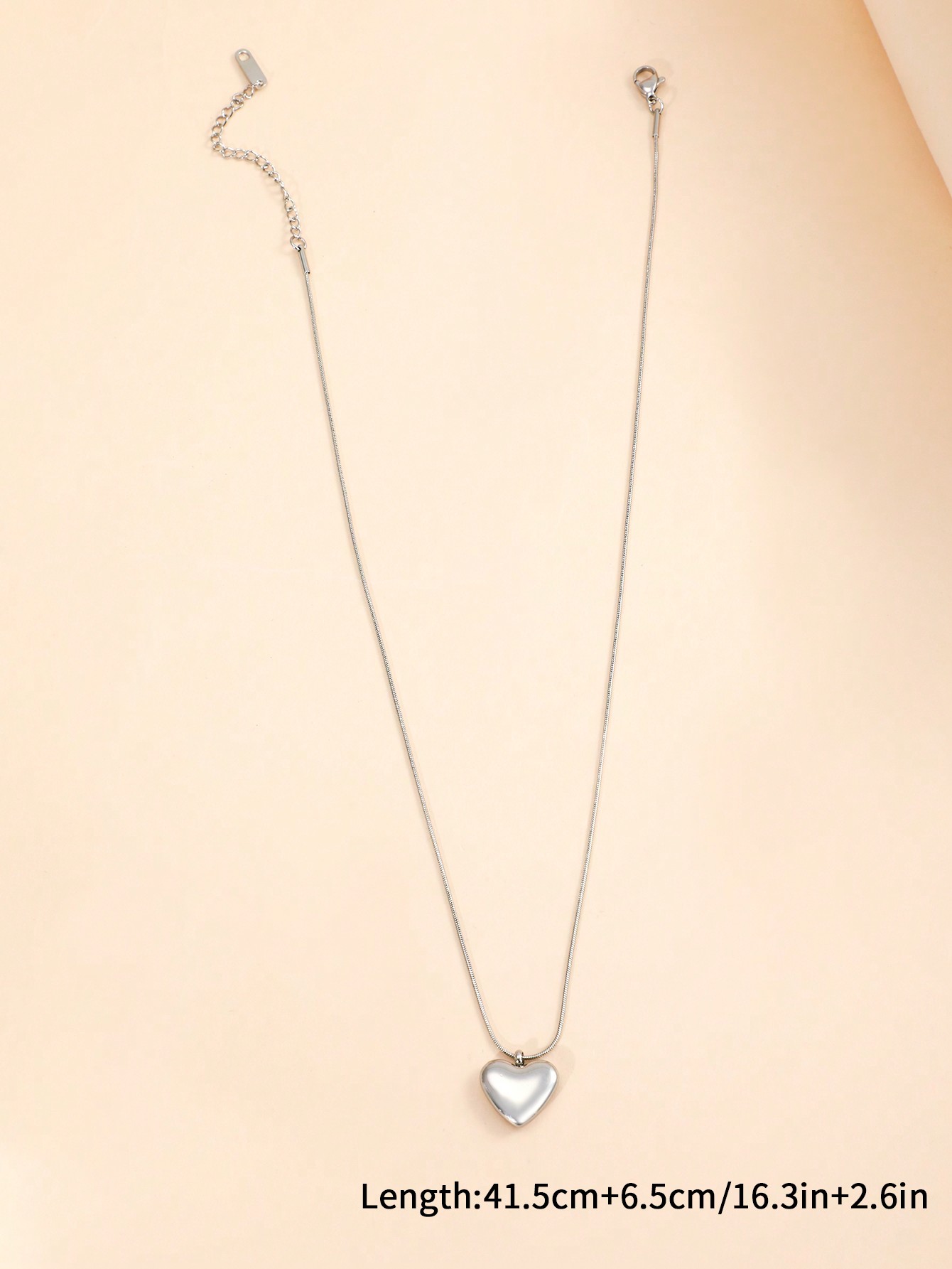 Simple Love Silver Necklace Fashion Accessories