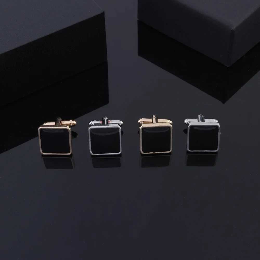 French square cufflinks fashion mens business banquet set shirt cufflinks buttons luxury wedding cufflinks gift 2024T250412