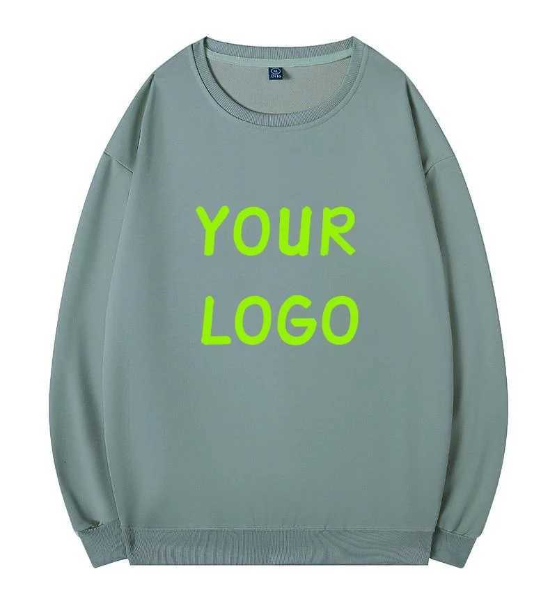 POD customization Custom Diy Company Team Clothing Sweatshirts Women Long Sleeve Solid Pullover Men Plus Size Casual Outdoor Sportswear TopT251112