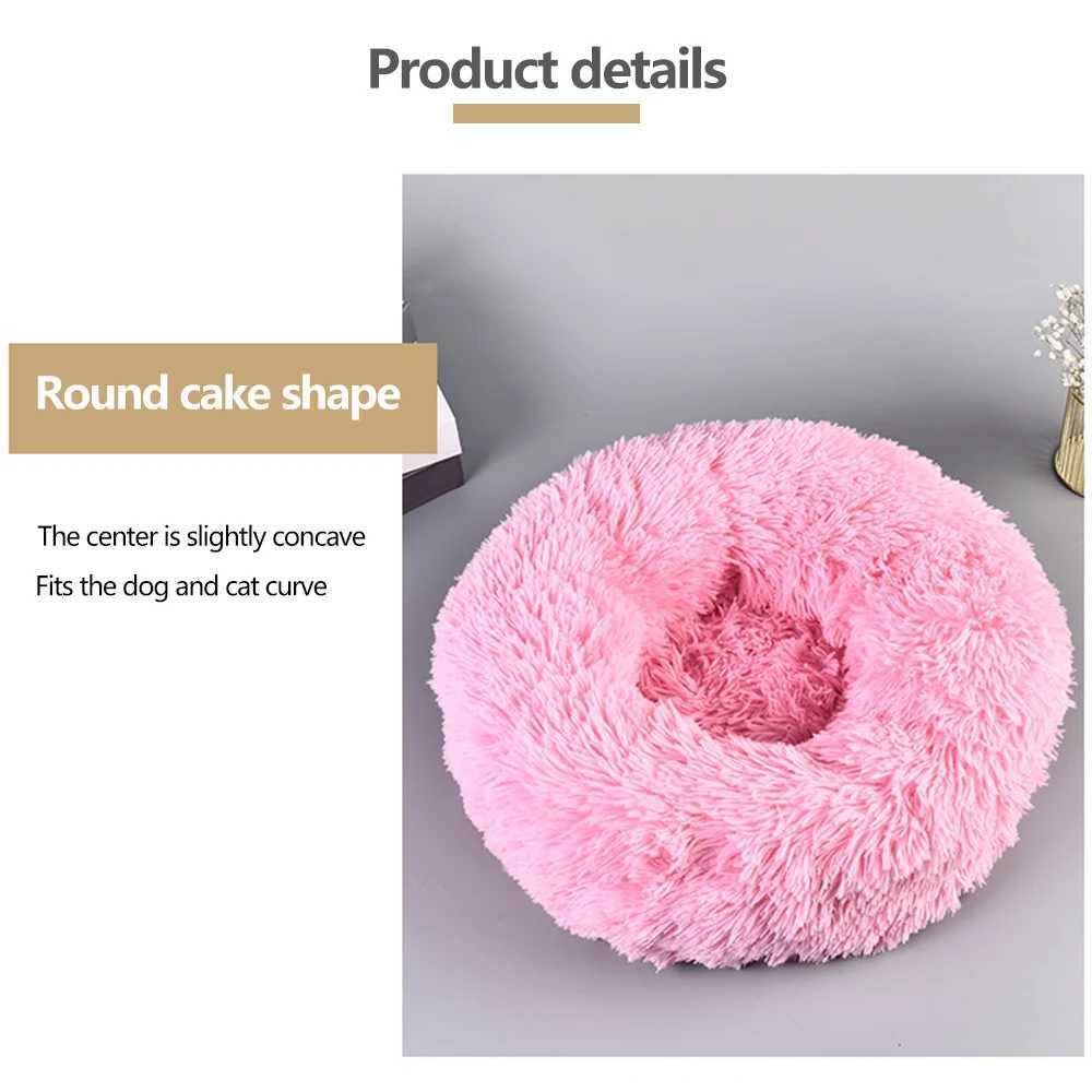 Super Soft Pet Bed Dog House Round Cat Winter Warm Sleeping Bag Plush Size Dog Mat X250412