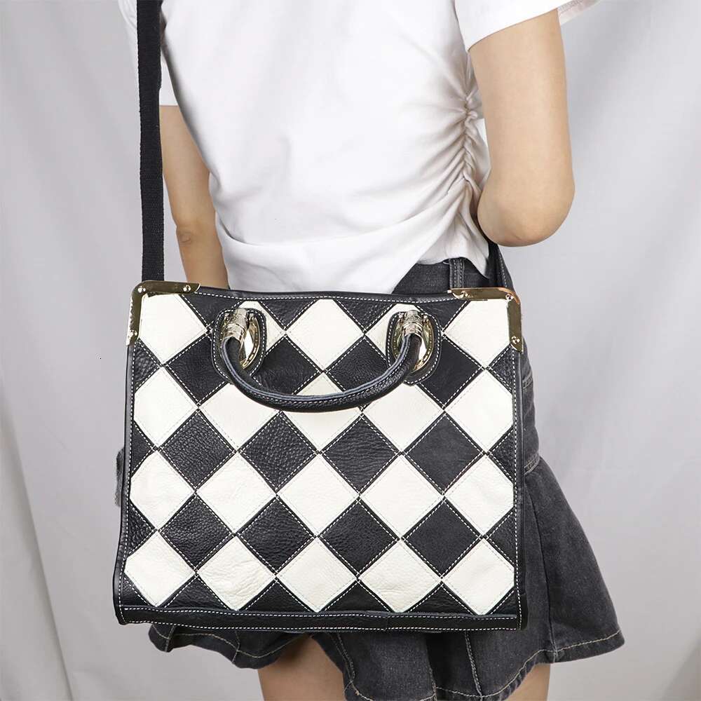 Royal Bagger Large Capacity Handbag For Women Genuine Leather Crossbody Bag Fashion Casual Tote Bags 2002