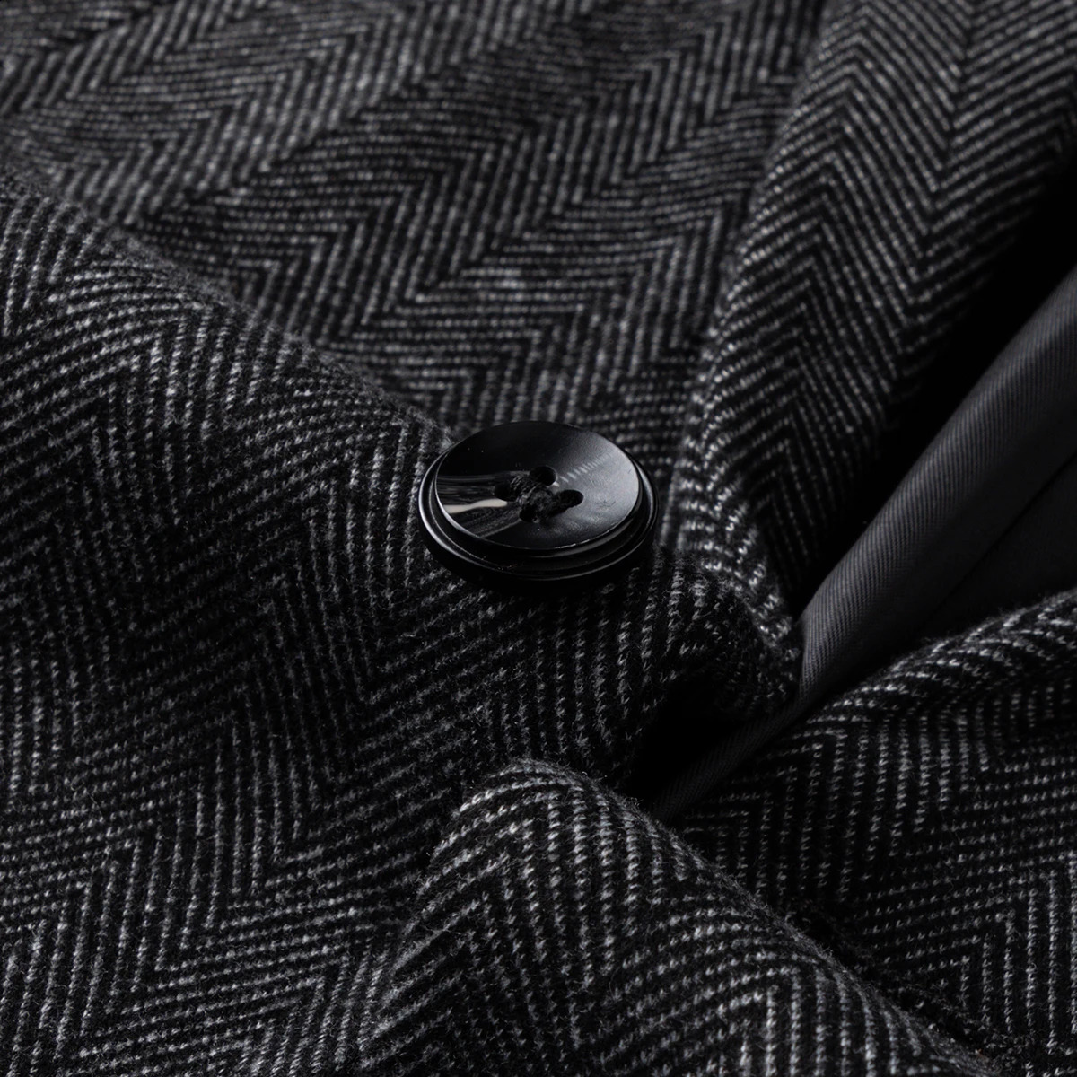 high-quality herringbone wool single chest fashionable handsome lines mens business casual single jacket set 250411
