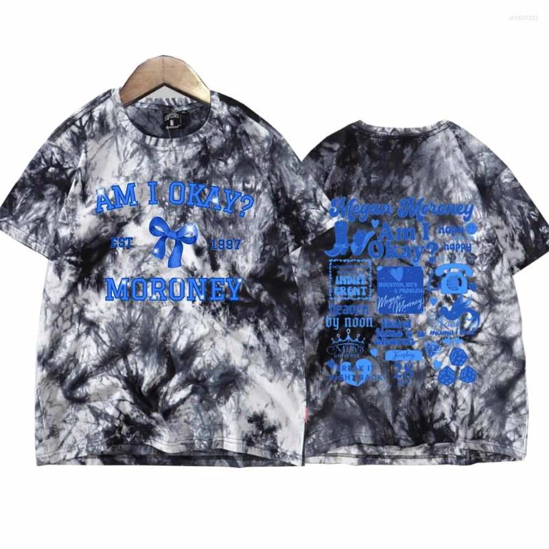 Men's T Shirts Megan Moroney Am I Okay Tour 2025 Tie Dye Unisex Round Neck Short Sleeve Tee