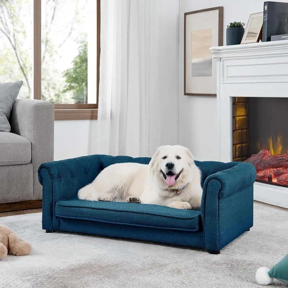 Dog sofa for big dogs up to 60 pounds 31 W memory foam big dog sofa bed with legs durable elevator dog sofa sofa Washa X250412