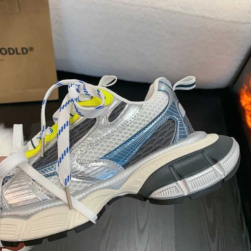 Designer Fashion Casual Trainers Wen Chunky Heel Platform Mixed Color Increasing Sneakers Tennis Fem Sport Shoes New 2025 Z250411