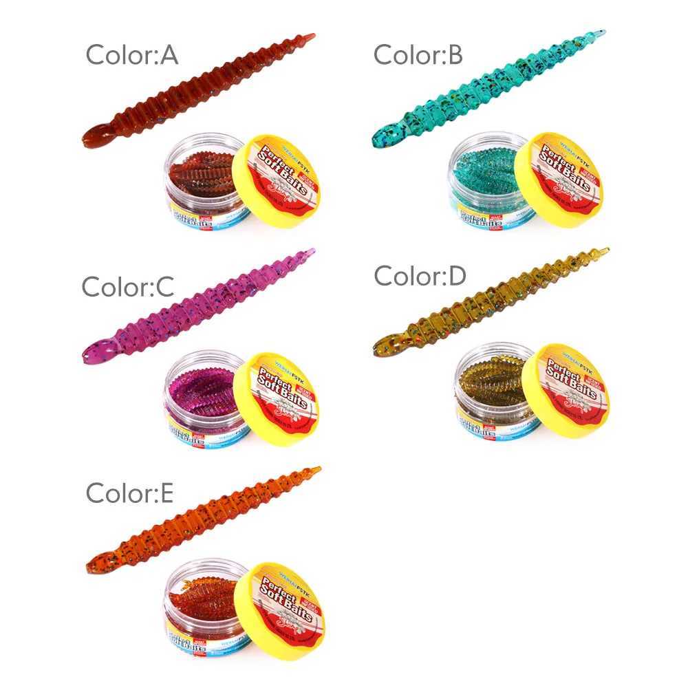 FSTK New Soft Leech Worm Trout Lures Fishing Lure Pesca 3inch 7.5cm 2.0g Rigs Dropshot Bass Pike Artificial Plastic Soft Bait Z250411