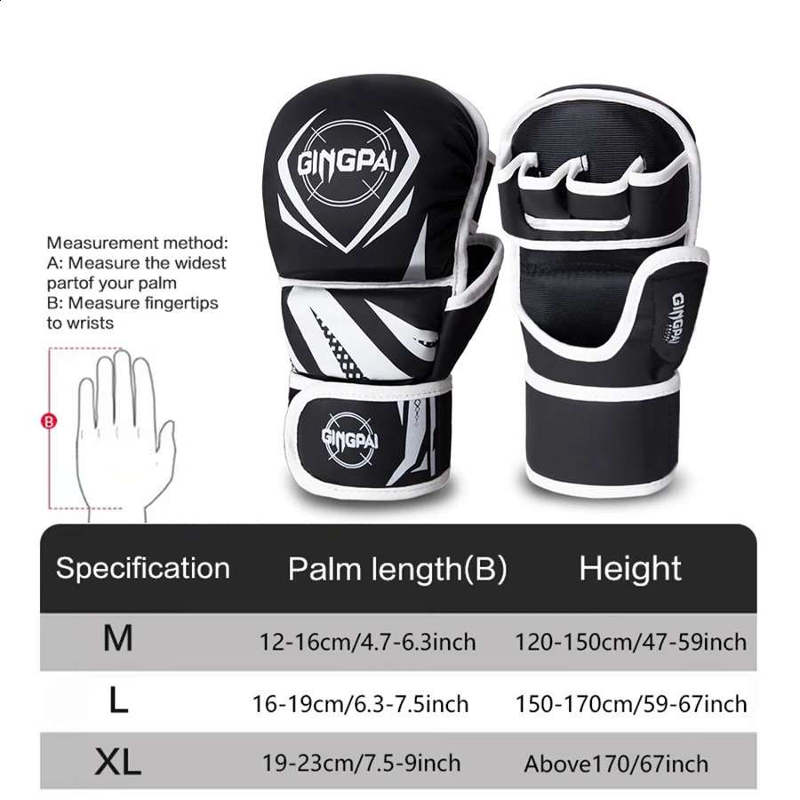 Professional MMA Half-Finger Fighting Boxing Gloves Thickened Sanda Free Fighting Mixed Martial Arts Training Gloves 250410