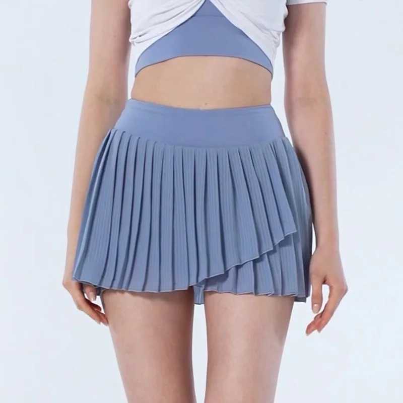 Cloud Hide Sexy Girl Sports Skiing Outdoor Golf Tennis Skiing Womens Gym Exercise Fitness Short Waist Running Dance Skort Y250412