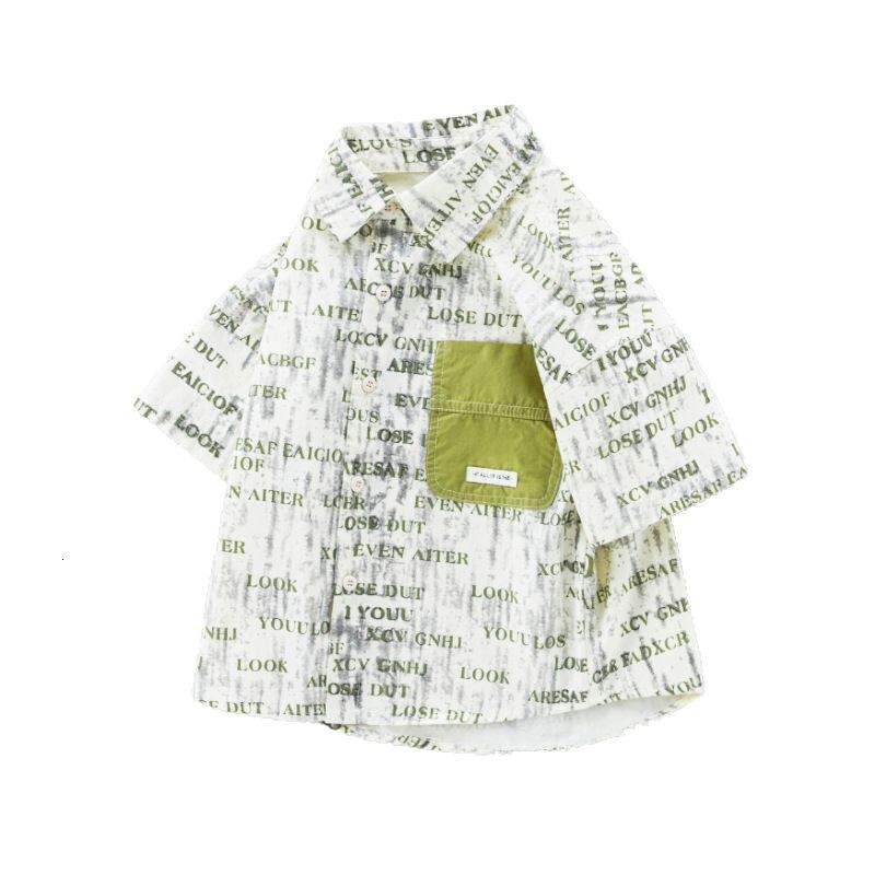 Ddmyshoesvip Boys Thin Short Sleeved Tie Dye Top New Style Children S Lapel Jacket Summer Clothes Baby Shirt