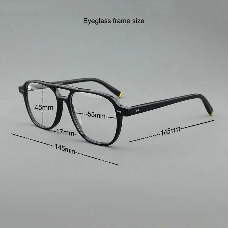 TAG Hezekiah Retro Double Bridges Square Sunglasses Women Shades UV400 Fashion Brand Designer Rivets Men Sun Glasse 2024 Z250411