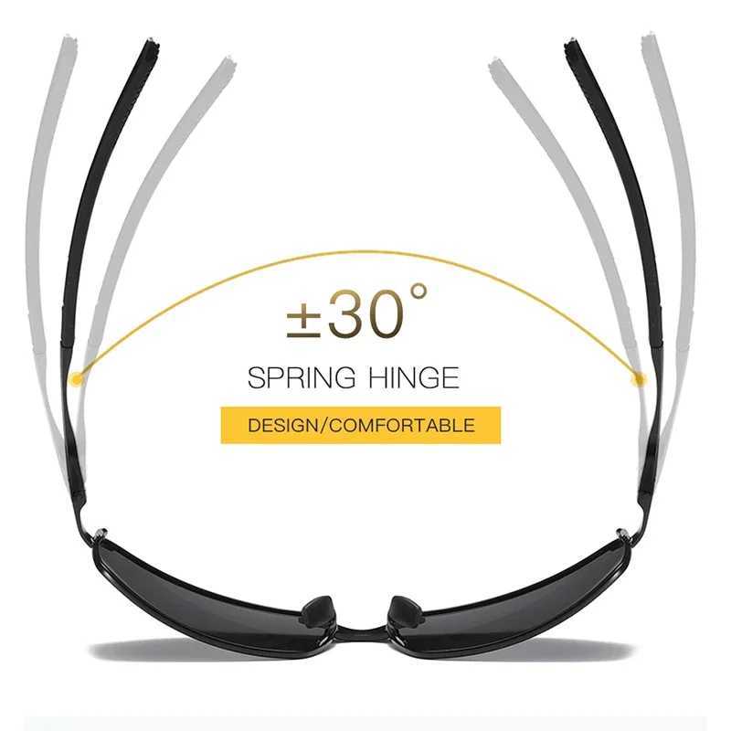 AORON Classic Retro Mens Polarized Sunglasses Men Rectangle Sun Glasses Aluminum Frame Sunglasses Men UV400C250411