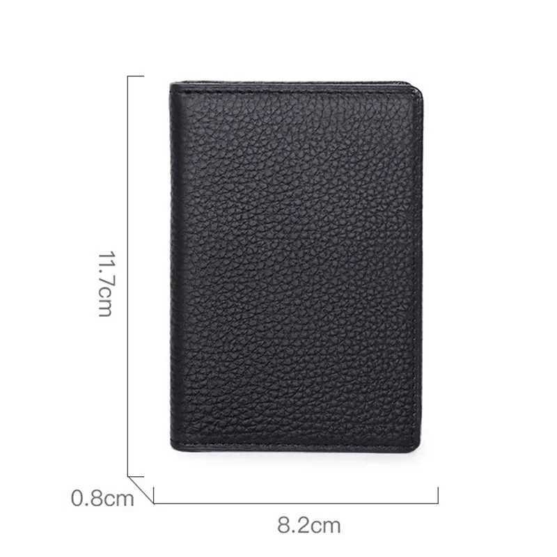 Rfid Multi Leather Mens Card Clip Wallet Ultra Thin Document Mens Rfid Blocking Card Clip Z250411