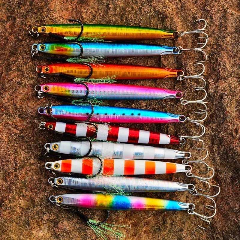 10g20g30g40g50g60g80g Metal Jig Fishing Lure Jigging Bait Spinnerbait Jerkbait Swimbait Whopper Plopper Pesca Isca Artificial Z250411