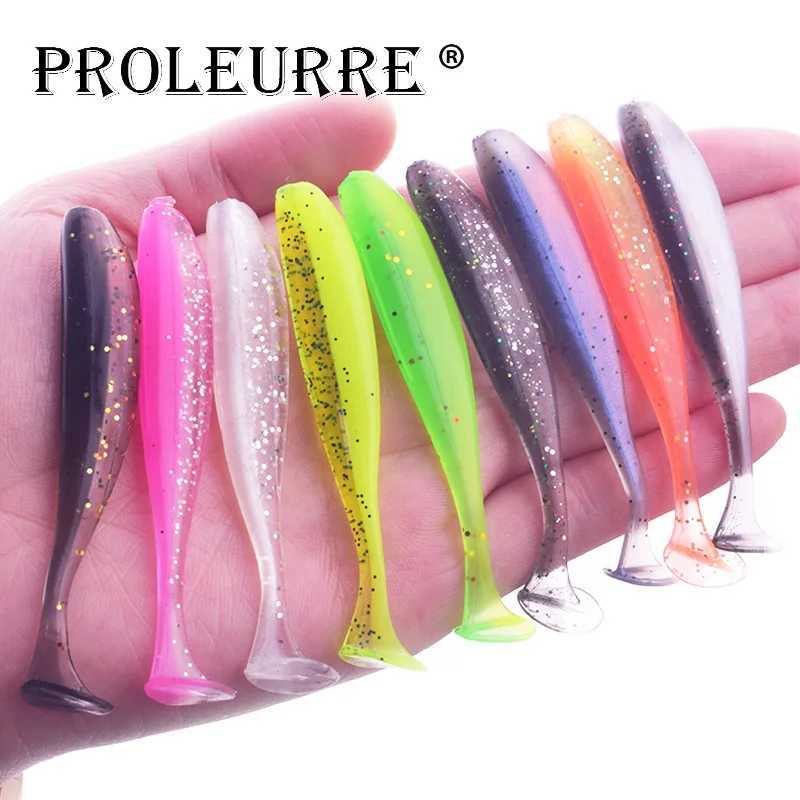 Proleurre Easy Shiner Soft Bait Worm Silicone Fishing Lure Double Color Jig Wobblers Artificial Bait Swimbait Carp Bass Tackle Z250411