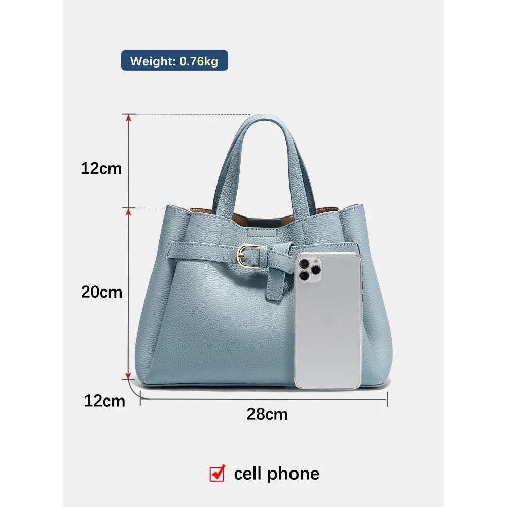Designer Bag Zency Fashion Genuine Leather Top-Handle For Women Designer Crossbody Zipper Purse Elegant OL Work Bag Tote Sac