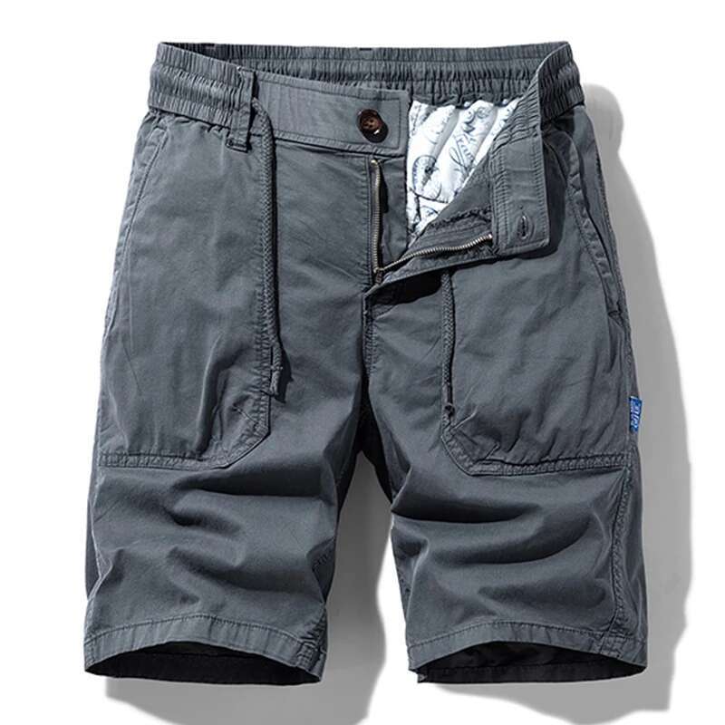 Summer New Cotton Cargo Men Solid Casual Tactical Jogger Pants Men's Outwear Breathable Bermuda Shorts Male
