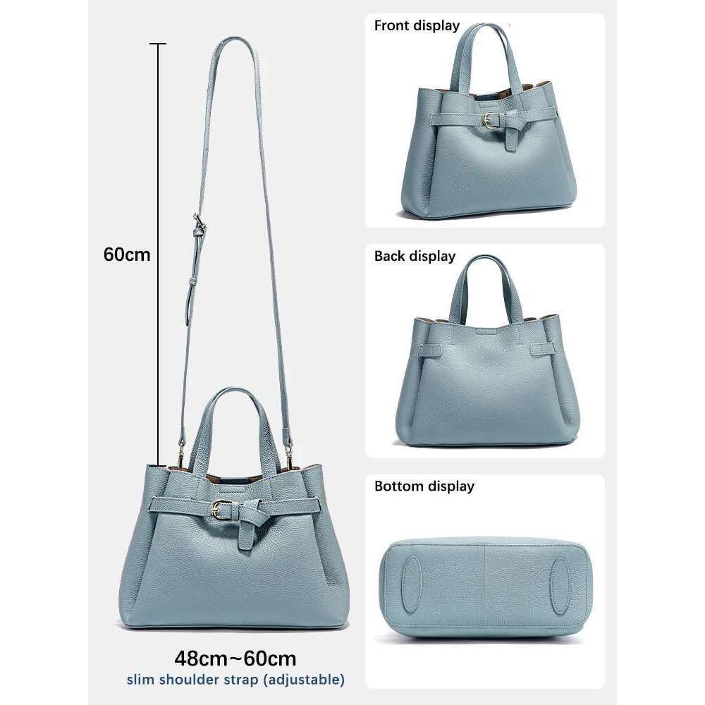 Designer Bag Zency Fashion Genuine Leather Top-Handle For Women Designer Crossbody Zipper Purse Elegant OL Work Bag Tote Sac