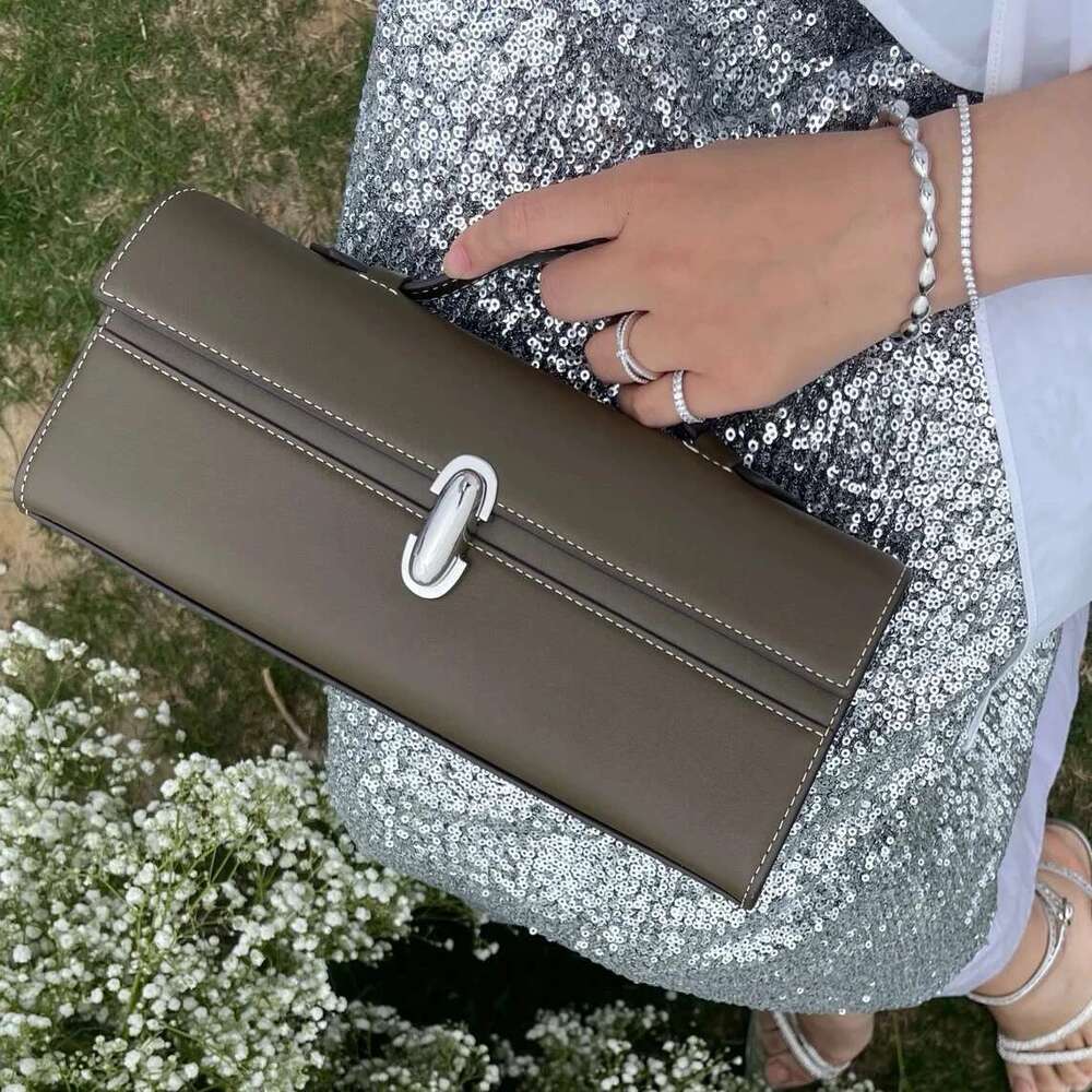 Designer Bag Genuine Vintage 2025 Design French Simple Calf Leather Horizontal Small Square Bag Fashion Women Handbag