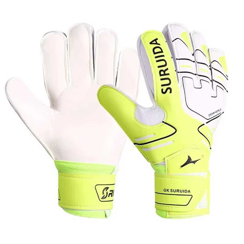 Hot selling professional football equipment goalkeeper gloves with finger protection anti slip and wear-resistant training goalkeeper glovesXJ250412