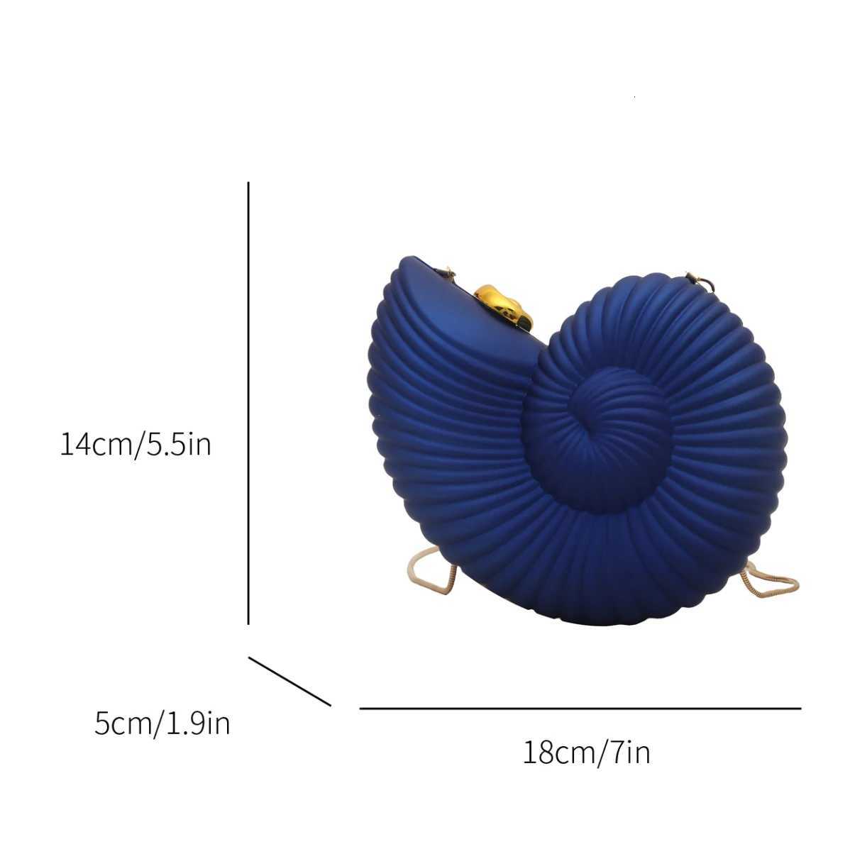 Fashion Lipstick Bag Ladies Gold Conch Dinner Bag High Quality Acrylic Super Mini Crossbody Bag Women Cute Fun Creative HandbagW251112