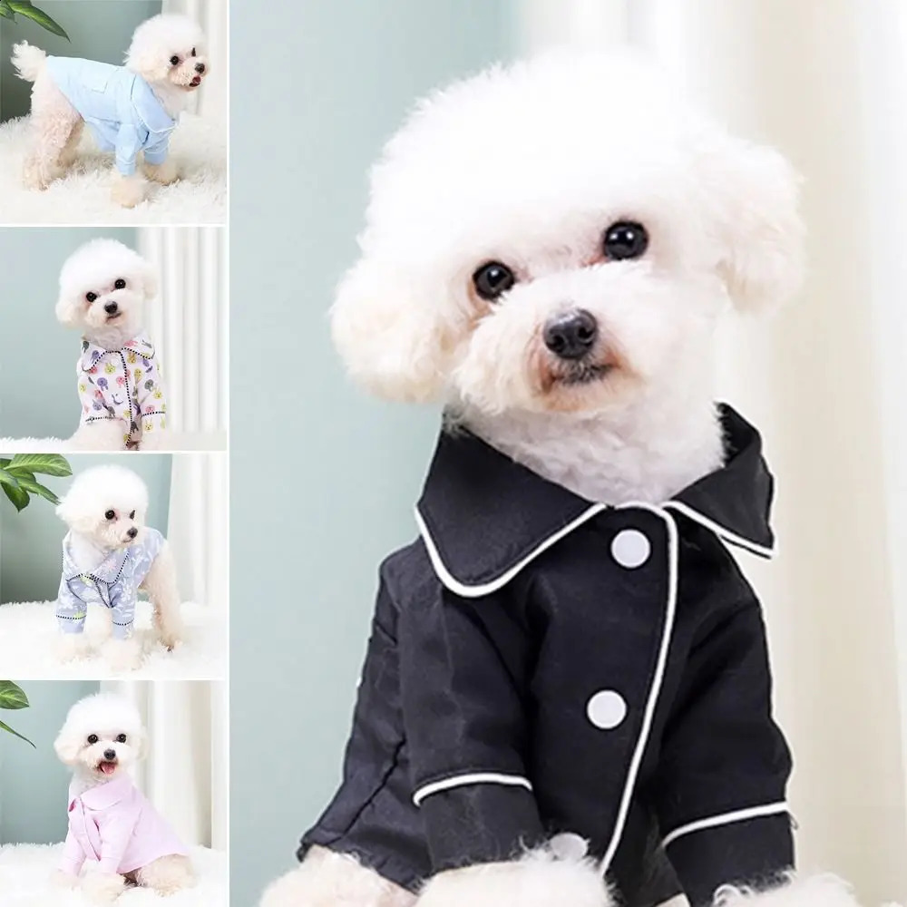 Dog Clothes Pet Print Shirt Breathable Chihuahua Costume Lightweight Pajamas XS-L Suit for Small Dog Cat 250407
