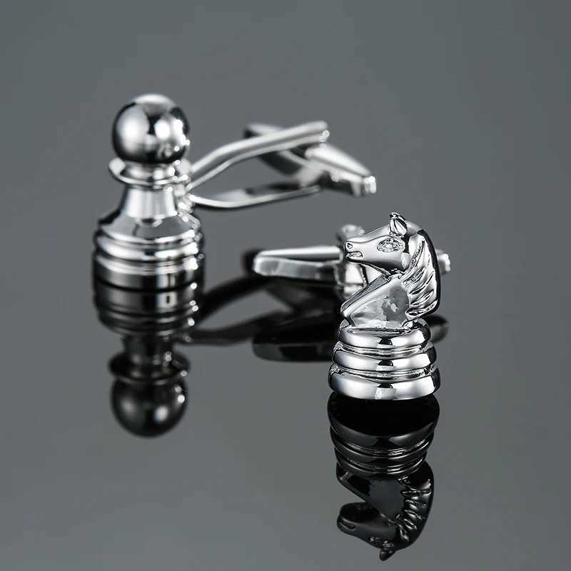 DYs new high-quality copper material sports and entertainment chess cufflinks fashion mens French shirt cufflinks retail and wholesaleT250412