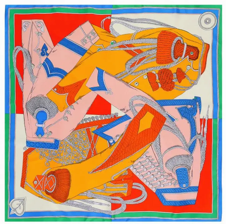 Winter Square Scarf Twill Silk Scarf Women Kerchief Scarves For Ladies Fashion Shawl 251110