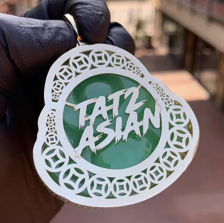 Customized 925 Silver Nature Jade Buddha Statue Pendant 18k Yellow Gold Plated Black White Green With Lab CVD Diamond