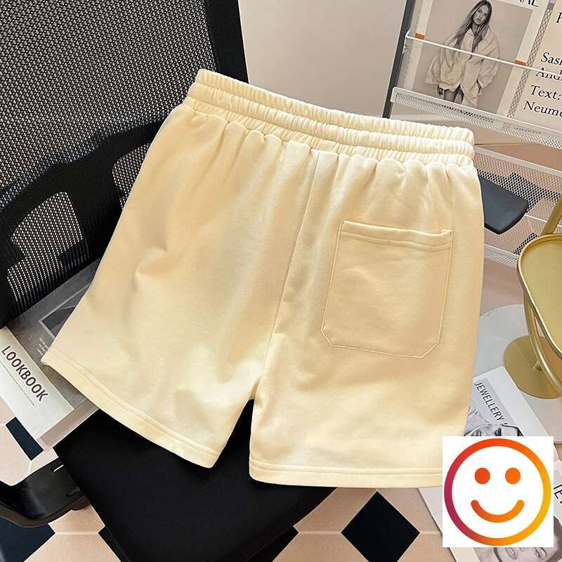 Dia Patch Embroidered Letter Casual Shorts Loose Drawstring Shortpants Jorts for Men Women