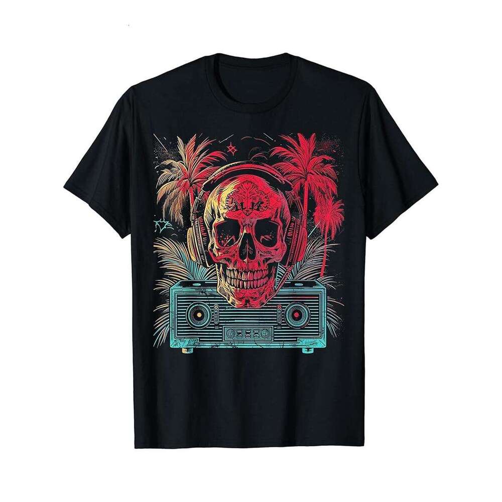 Designer T shirt Skull Sunglasses Cool Skeleton Skull Gift Graphic Tees - 220g T shits
